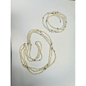 2 14kt Gold Pearls Necklaces